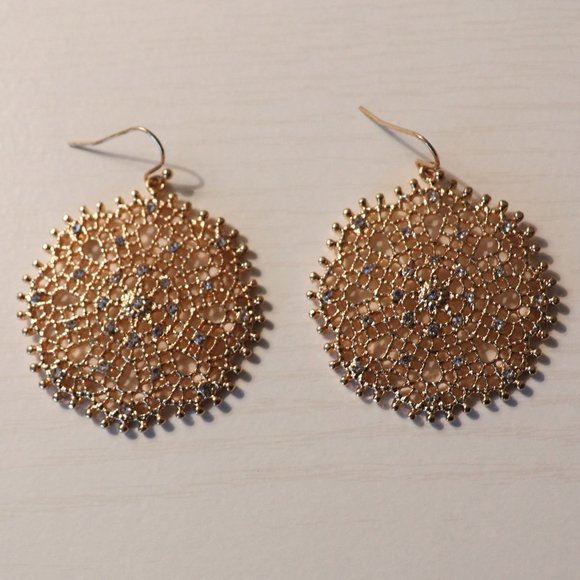 Francesca Gold + Diamond Drop Earrings | 073 - Picture 1 of 3